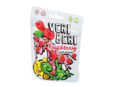 Avietinės vaisių juostelės VERI BERI, 50 g
