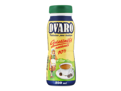 Grietinėlė kavai DVARO 10 % rieb., sterilizuota, 250 ml