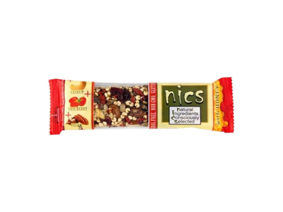 Batonėlis NICS su anakar., pekano rieš., goji uogomis, 40 g