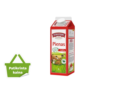 ** Žemaitijos Pienas 3.2%, 1 l