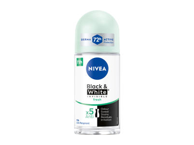 NIVEA BLACK&WHITE FRESH rutulinis antiperspirantas moterims, 50 ml