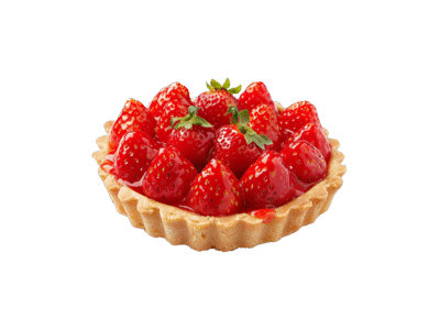 Tartaletė su maskarponės kremu ir braškėmis, 85 g