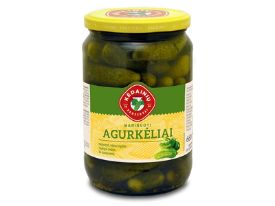 KĖDAINIŲ KONSERVŲ FABRIKO marinuoti agurkėliai, 660 g