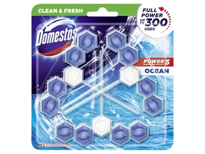 WC valiklis-gaiviklis DOMESTOS Ocean, 3 x 55 g