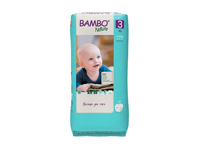 Sauskelnės BAMBO 3 4-8 kg, 52 vnt