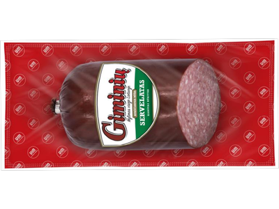 Karštai rūkytas Giminių servelatas 400 g Aukščiausia rūšis
