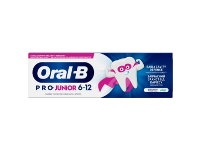 Oral-B Pro Junior dantų pasta, nuo 6 iki 12 metų, 75 ml