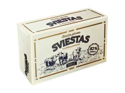 Sviestas SAULĖS PIEVOS, 82 % rieb., 200 g