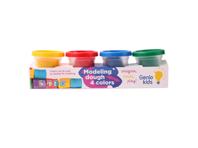 Plastilino rinkinys GENIO KIDS, 4 sp., 4x50g