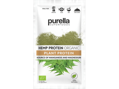 Ekologiškas kanapių proteinas PURELLA, 45 g, LT-EKO-001