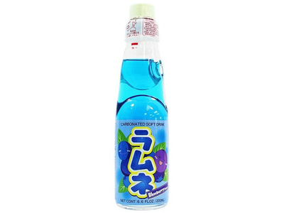 Gaivusis gazuotas gėrimas HATAKOSEN Ramune Blueberry, 0,2l