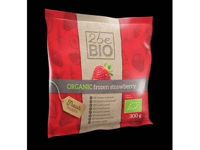 Ekologiškos šaldytos braškės 2beBIO, 300 g, LT-EKO-001