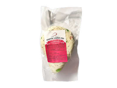Desertinis varškės sūris LILĖS SŪRIAI, su cukruotais vaisias ir aguonomis, 16% riebumo, ~380 g