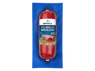 Karštai rūkyta dešra servelatas BIOVELA, 280g