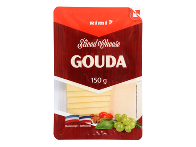 Pjaustytas sūris RIMI GOUDA, 49 %, 150 g