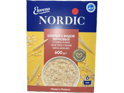 Penkių grūdų dribsniai NORDIC, 600 g