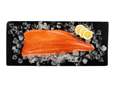 Šviežia upėtakio filė (lot. Oncorhynchus mykiss), su oda, 1 kg