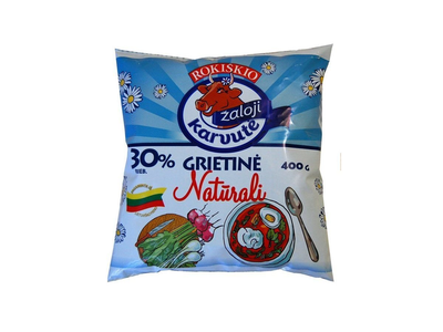 Grietinė ŽALOJI KARVUTĖ, 30% rieb., 400 g
