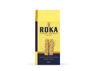 Sūrio lazdelės ROKA Gouda, su sezamo sėklomis, 80 g