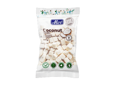 Kokosų kubeliai ALVO, 100 g