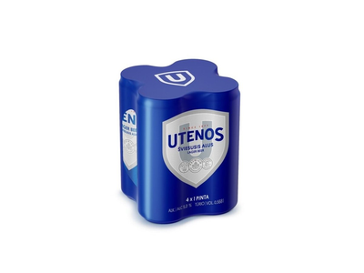 Alus UTENOS Šviesusis 5,0 %, skard., 4 x 568 ml