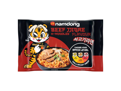Greitai paruošiami makaronai jautienos skonio NAMDONG, 120g