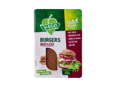 Veg. burgeriai jaut. sk. V-EGO, šald., 200 g