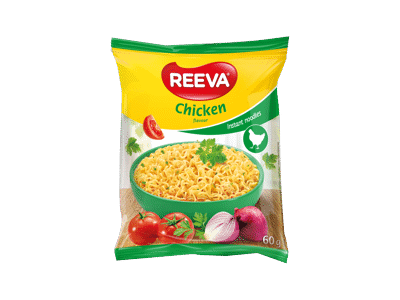 Greitai paruošiami makaronai REEVA, vištienos skonio, 60 g