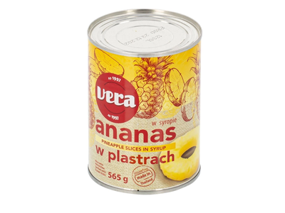 Konservuotų ananasų griežinėliai VERA, 565 g