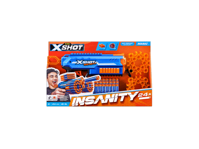 X-SHOT žaislinis šautuvas Manic Insanity, 1 serija, 36603
