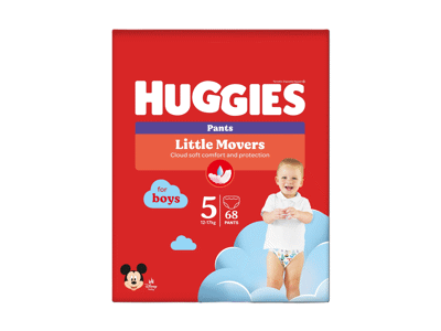 Sauskelnės-kelnaitės HUGGIES PANTS (5) berniukams (12-17 kg), 68 vnt.