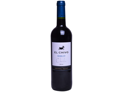 Raudonas sausas vynas EL CHIVO MERLOT, 0,75l