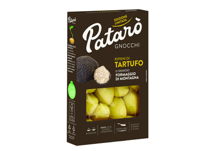 Itališki bulvių virtinukai PATARO, su sūriu ir trumų įdaru, 400 g