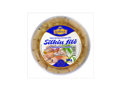 Silkių filė su marinuotais svogūnais EDEGA, 500 g