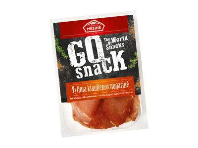 Vytinta pjaustyta kiaulienos nugarinė GO SNACK, a.r., 160 g