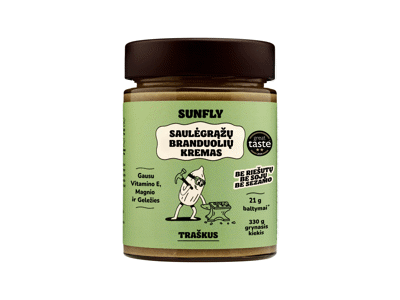 Saulėgrąžų sviestas SUNFLY CRUNCHY, 330 g