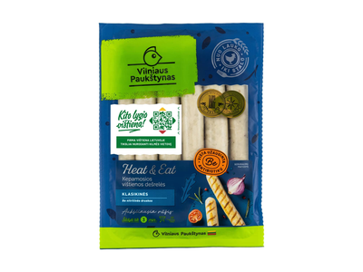 Kepamosios vištienos dešrelės HEAT&EAT,270g