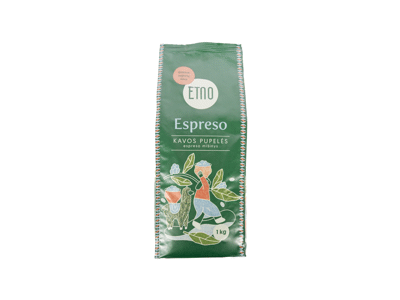Skrudintos kavos pupelės ETNO ESPRESO, 1 kg