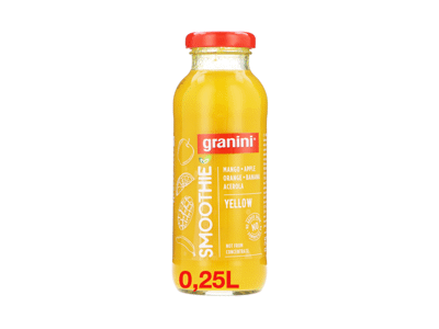 Mangų, obuolių, apelsinų ir bananų kokteilis GRANINI, 250 ml
