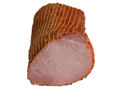 Karštai rūkyta kiaulienos nugarinė Kleboniška, sausai sūdyta, ~400g