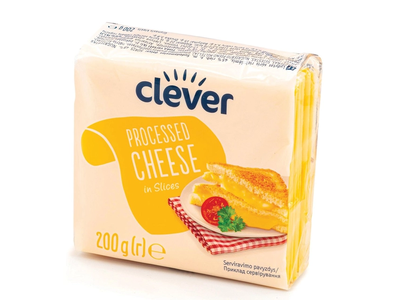 Raikytas lydytas sūris CLEVER Toast, 200 g