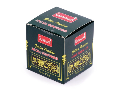 Biri kiniška žalioji arbata GURMAN'S SPECIAL GUNPOWDER, 125 g
