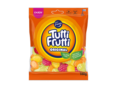 Guminukai FAZER TUTTI FRUTTI ORIGINAL, vaisių skonio, 180 g