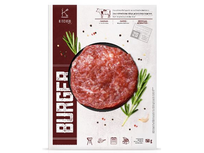 Sausai brandintas jautienos maltinis Mėsainiams, 150g