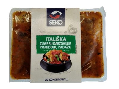 Itališka žuvis daržovių ir pomidorų padaže, 500 g