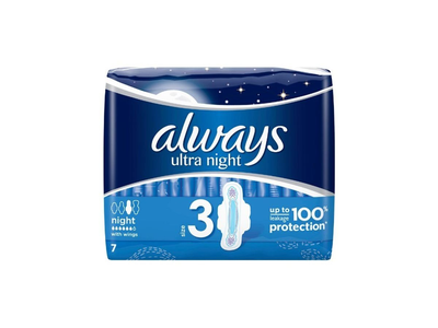 Higieniniai paketai"Always Ultra Night", 7 vnt.