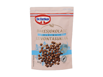 Pieninio šokolado gabaliukai DR. OETKER kepiniams glaistyti, 100 g