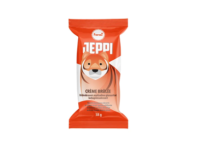 Glaistytas varškės desertas JEPPI su Creme Briule įdaru, 38 g