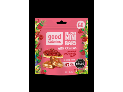 Mini riešutų batonėliai su avietėmis GOOD CALORIES, 102 g