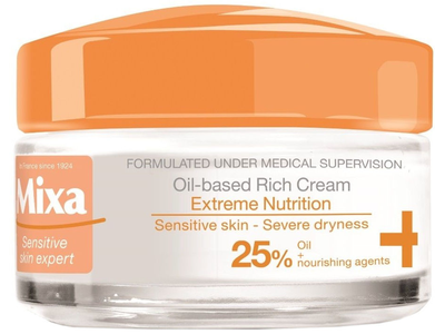 Veido kremas Mixa Extreme Nutrion Oil - Based Rich Cream, 50 ml